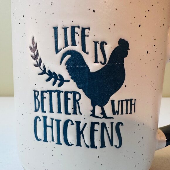 Life Is Better With Chickens - Speckled Ceramic Coffee Mug - Picture 6 of 7